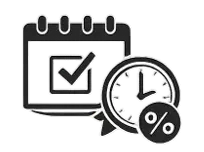 Business valuation with timeline guarantee icon