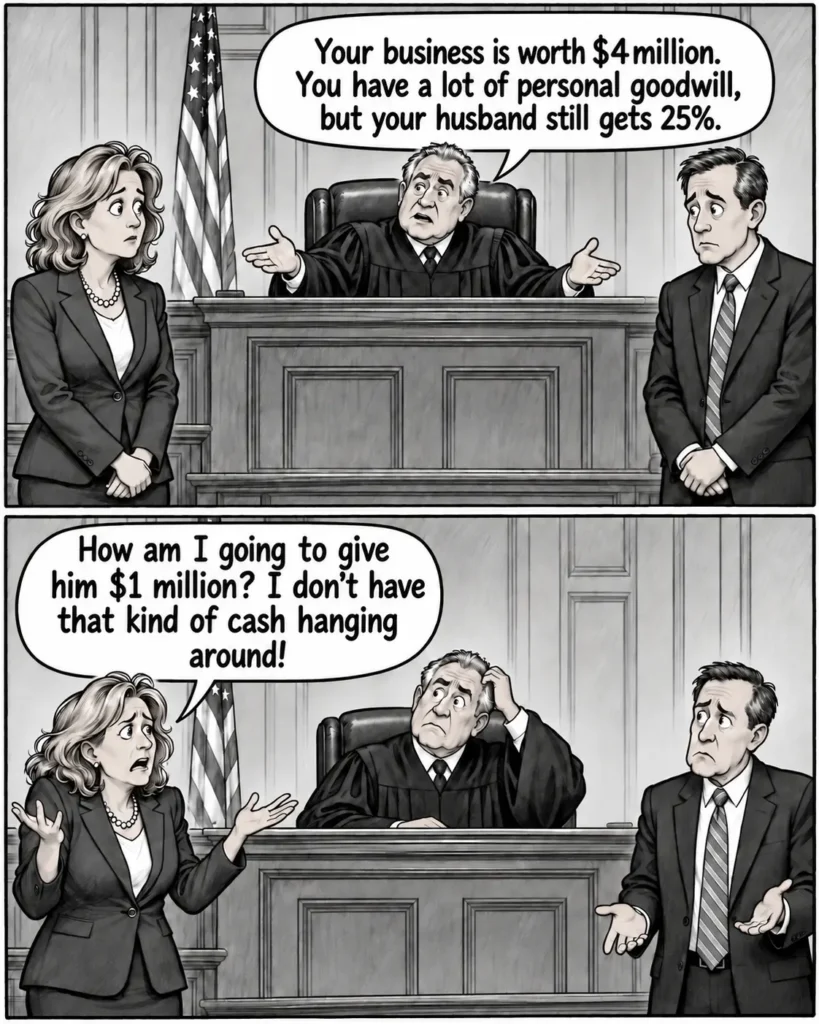 Valuing a business in divorce with personal goodwill and no liquidity